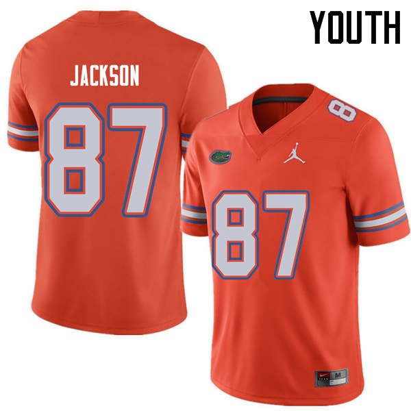 Youth NCAA Florida Gators Kalif Jackson #87 Stitched Authentic Jordan Brand Orange College Football Jersey XBL4065TE